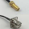 12 inch 30cm RG178 RP-SMA Female Long to UHF Female Flange Pigtail Jumper RF coaxial cable 50 ohm Quick USA Shipping view 1
