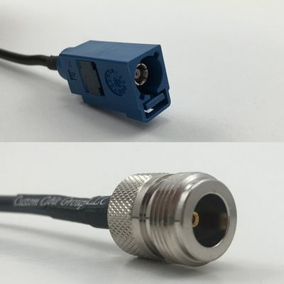 3 feet RG178 Fakra Blue GPS to N FEMALE Pigtail Jumper RF coaxial cable 50 ohm Quick USA Shipping