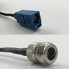 3 feet RG178 Fakra Blue GPS to N FEMALE Pigtail Jumper RF coaxial cable 50 ohm Quick USA Shipping view 1
