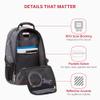 SwissGear 1900 ScanSmart 17 Laptop Backpack Grey Heather  Reflective Tech Backpack with ScanSmart Compartment  Multiple Organizer Pockets & RFID Scan Blocking Technology view 3