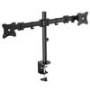 Equip 650115 Economy Steel LCD VESA Table Mount 360 Degrees 2 Monitors Black view 1