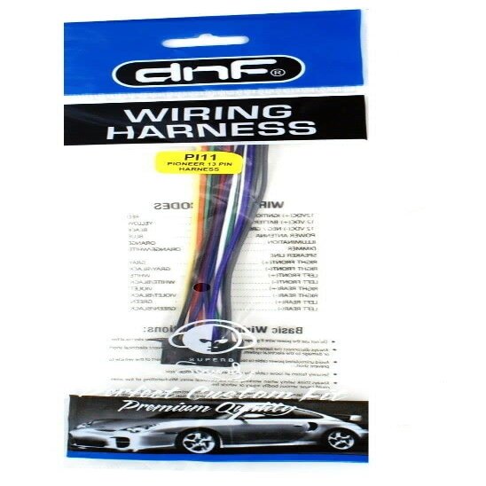 DNF Pioneer Wiring Harness DEH-P5200HD DEH-P6200BT DXT-2266UB DEH-1300MP - 100% Copper Wires!
