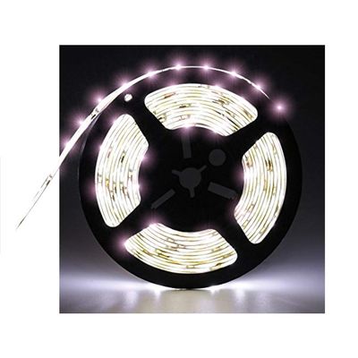 Tasodin Water-Resistance IP65, 12V Waterproof Flexible LED Strip Light, 16.4ft/5m Cuttable LED Light Strips, 300 Units 3528 LEDs Lighting String, LED Tape(White) Power Adapter not Included