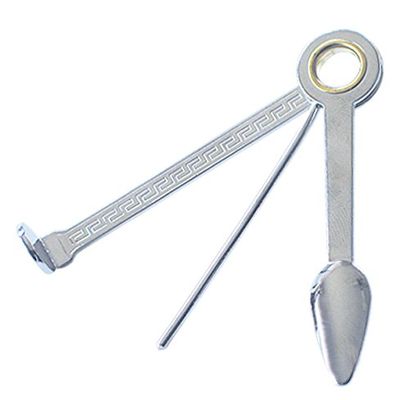 The Big Easy Pipe Accessories P844 3-Way Czech Pipe Tool-P844, Silver