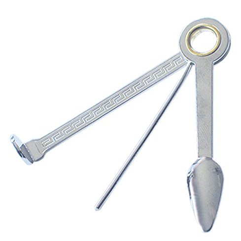 The Big Easy Pipe Accessories P844 3-Way Czech Pipe Tool-P844, Silver
