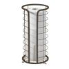 mDesign Metal Toilet Paper Holder Stand - Storage Reserve for 3 Rolls of Toilet Tissue - Freestanding Toilet Paper Holder - Stylish Bathroom Floor Toilet Paper Stand - Omni Collection - Bronze view 1