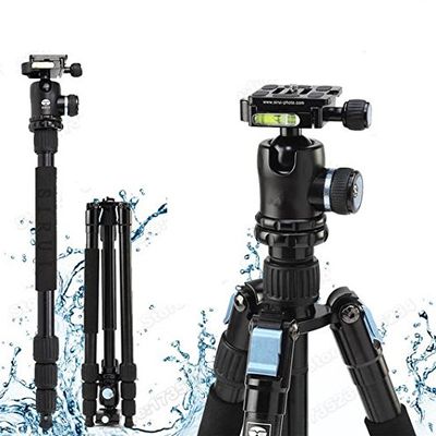 GOWE Portable Waterproof Tripod for DSLR Camera + Ball Head Photography Travel Tripod Monopod Stable Stand