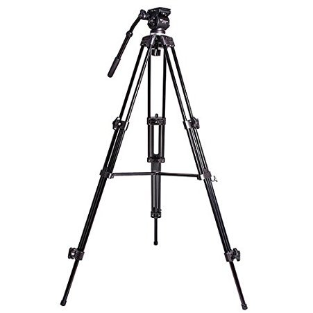 GOWE 1.8m Fluid head video tripod dslr camcorder professional tripod 6kg bear weight with Fluid Bowl Pan Head Carry Bag