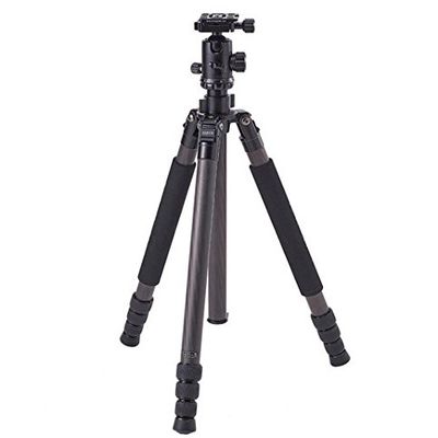 GOWE Carbon Fiber Professional Portable Tripod + Ball Head 4 Joints Carrying Bag Max loading 15kg For DSLR Camera