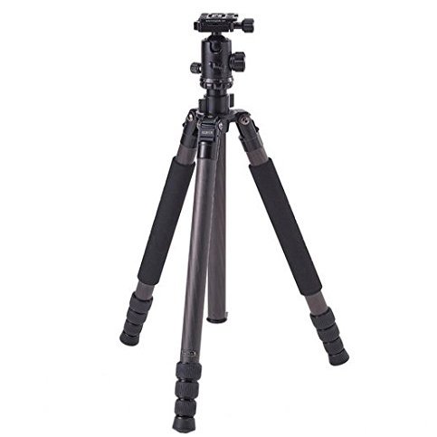 GOWE Carbon Fiber Professional Portable Tripod + Ball Head 4 Joints Carrying Bag Max loading 15kg For DSLR Camera