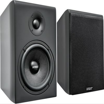 EARTHQUAKE Sound RBS-52 Bookshelf Speaker with PistonMax Technology, 5.25" High Output Woofer and Dynamic 1" Silk Dome Neodymium Tweeter, Matte Black, Pair