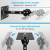 Pyle Universal Speaker Mounting Bracket - Ceiling & Wall Speaker Mount with Adjustable Swivel Tilt, 13.4" Retractable Telescopic Arm, 75 lbs Max Load - Ideal for Home Surround Sound Systems (Pair) view 2