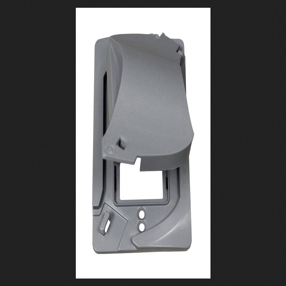 Sigma Electric Cover Flat Plstc 1g Gray