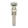 PF WaterWorks DecoDRAIN Push Pop-Up Sink Drain Plated ABS Body No Overflow - Umbrella Cap (Dia 2.5"); Brushed Nickel; PF0717-BN view 1