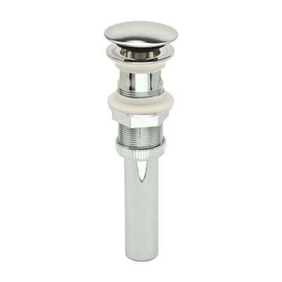 PF WaterWorks PF0717-CHDecoDRAINPush Pop-Up Sink Drain without Overflow - Umbrella Cap - Plated ABSCap Dia. 2.5 in.Chrome1Piece