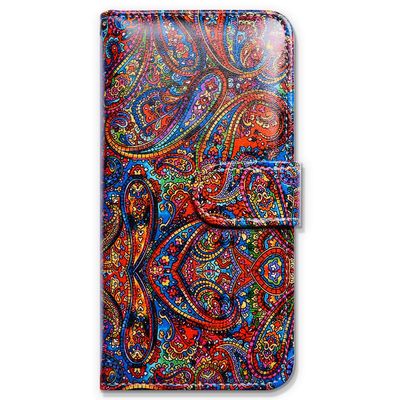 Bcov Case for iPhone 6s Plus/iPhone 6 Plus, Bcov Bright Paisley Pattern Leather Flip Wallet Case Cover with Card Slot Holder Kickstand for iPhone 6 Plus/6S Plus