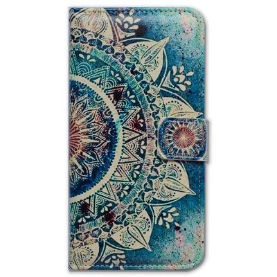 Bcov Case for iPod Touch 7/iPod Touch 6,Bcov Green Circular Mandala Wallet Flip Leather Cover Case with Credit Card ID Card Slot Holder Kickstand for iPod Touch 7/6/5