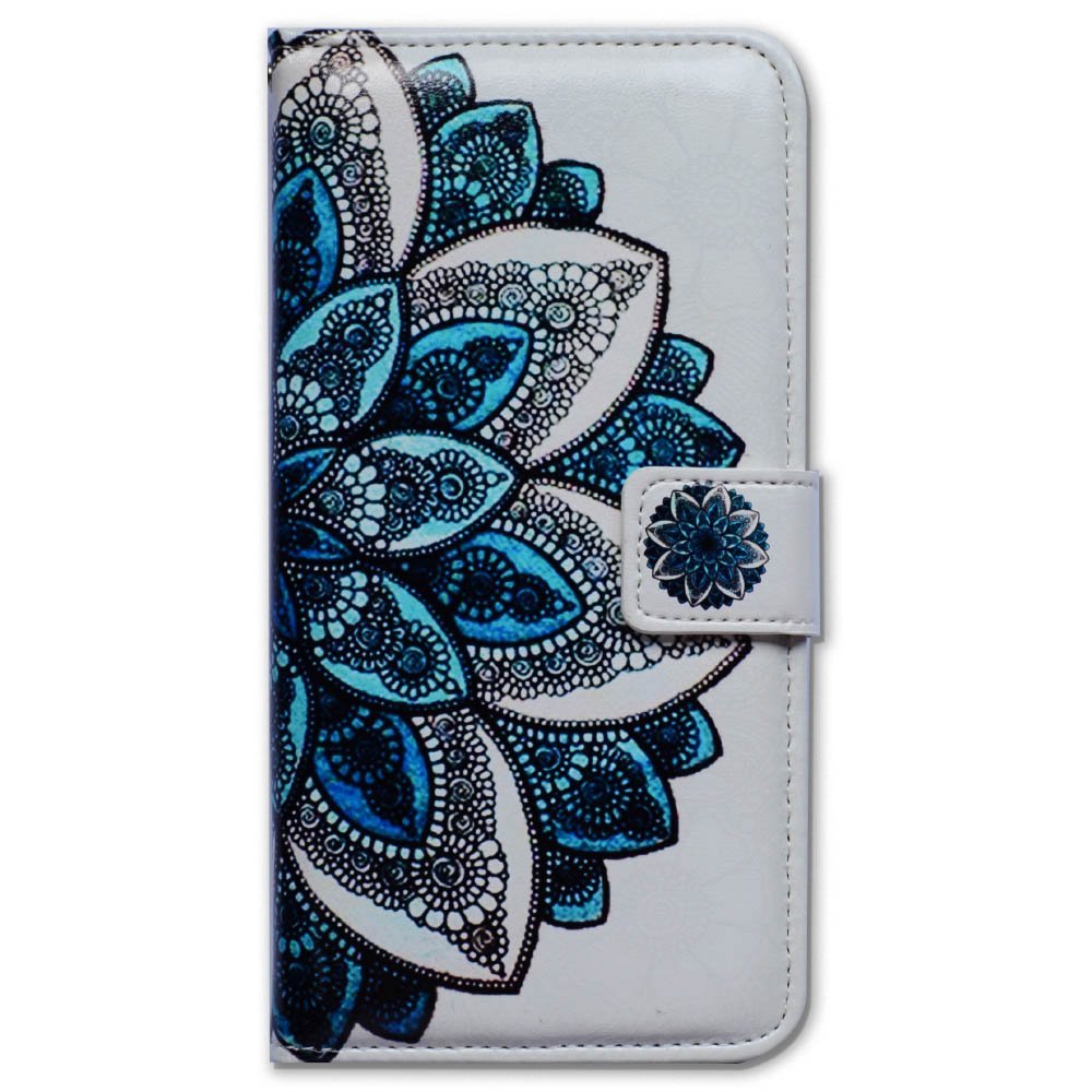 Bcov Case for iPod Touch 7/iPod Touch 6,Bcov Green Mandala Pattern Wallet Flip Leather Cover Case with Credit Card ID Card Slot Holder Kickstand for iPod Touch 7/6/5