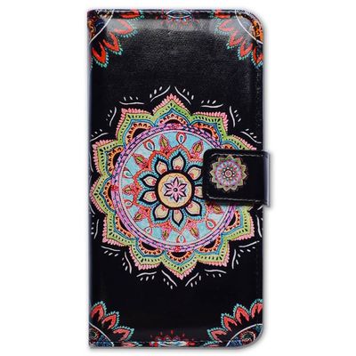 Bcov Case for iPod Touch 7/iPod Touch 6,Bcov Colorful Mandala Flower Wallet Flip Leather Cover Case with Credit Card ID Card Slot Holder Kickstand for iPod Touch 7/6/5