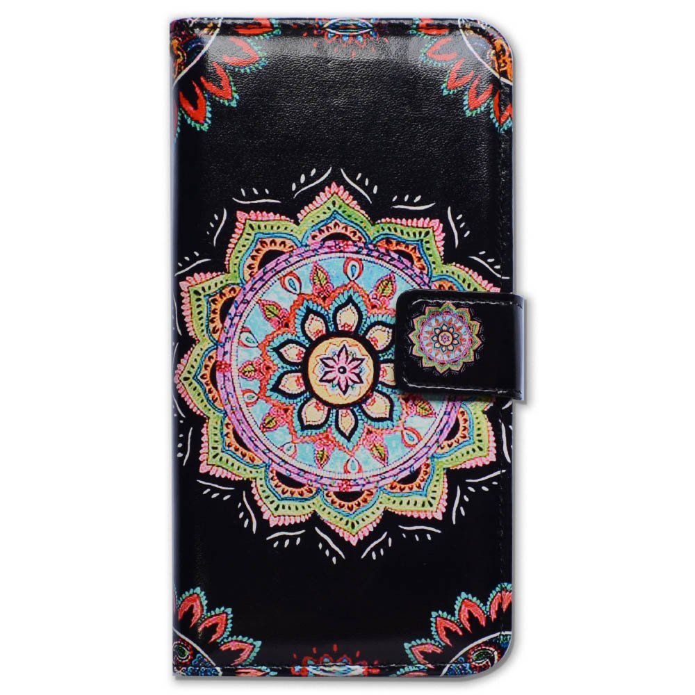 Bcov Case for iPod Touch 7/iPod Touch 6,Bcov Colorful Mandala Flower Wallet Flip Leather Cover Case with Credit Card ID Card Slot Holder Kickstand for iPod Touch 7/6/5