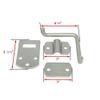 Boxer 4 Set Truck Corner Gate Latch Sets w/Bolts & Screws - Truck Stake Bed Latches Bracket Set for Utility Trailer, Stake Body Gates, Sheds, Wood, Trucks, & Trailers - Heavy Duty view 3