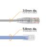 Buhbo 10Ft Cat6 UTP Slim Ethernet Network Booted Cable Gray view 3