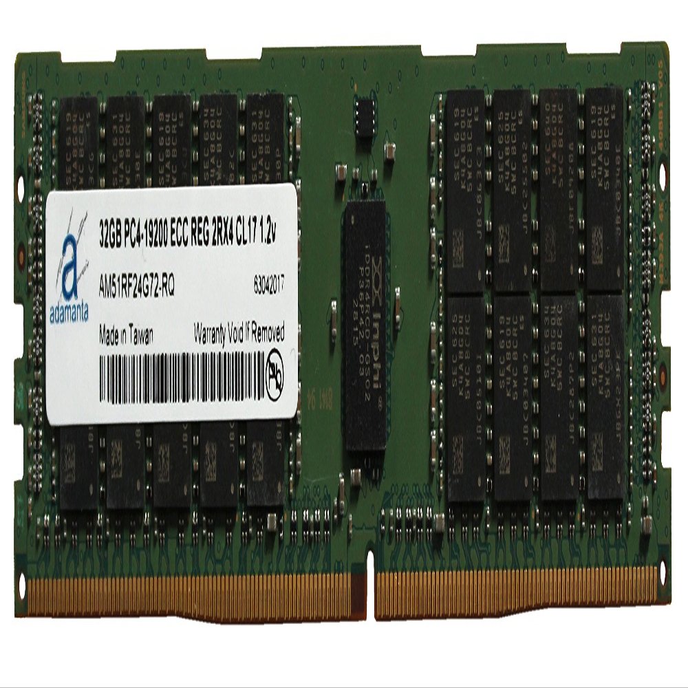 Adamanta 32GB (1x32GB) Server Memory Upgrade Compatible for Dell PowerEdge R630 DDR4 2400MHZ PC4-19200 ECC Registered Chip 2Rx4 CL17 1.2V