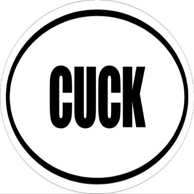 Beach Graphic Pros 6" Printed Euro Style Oval CUCK Decal Sticker dcor Impact Font Style.