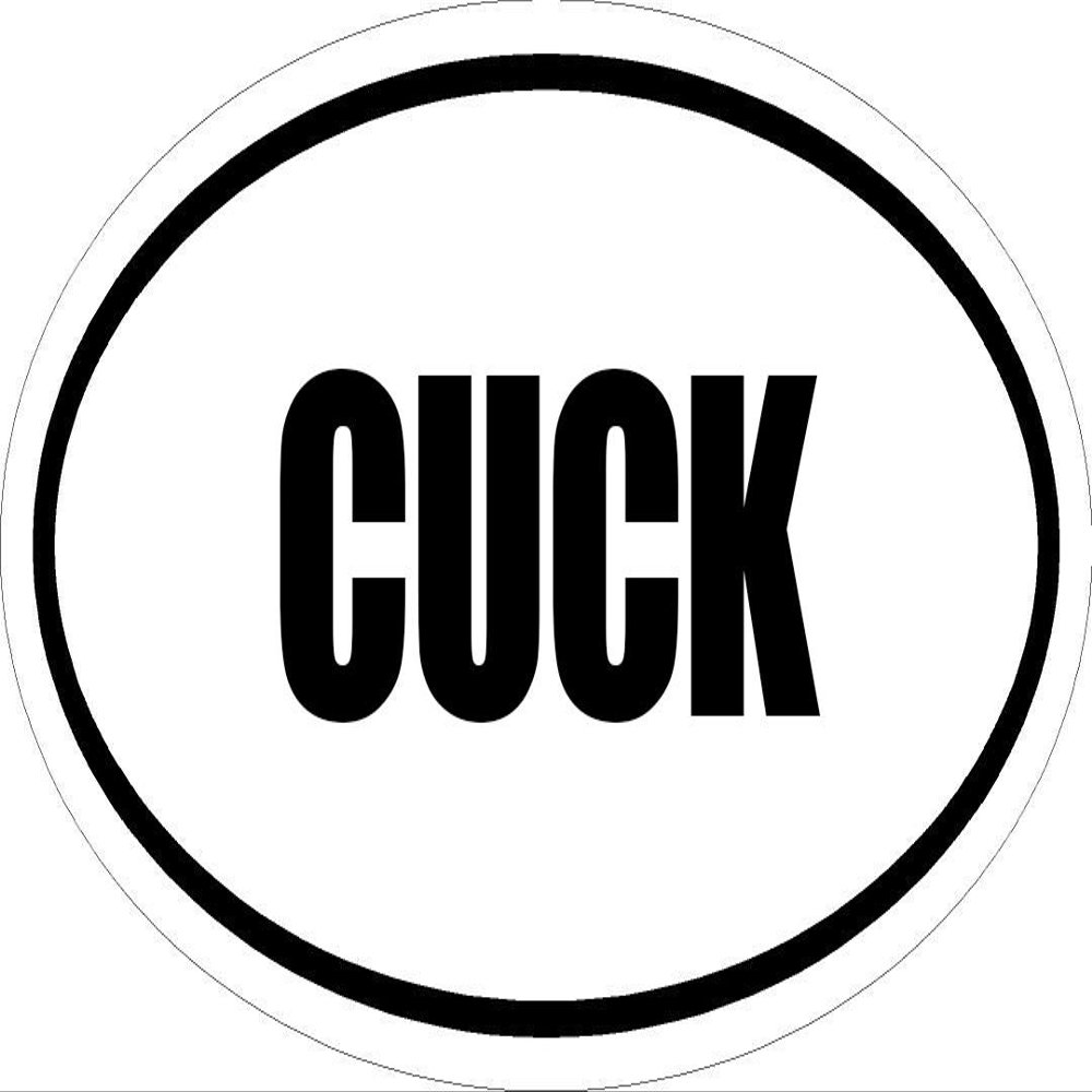 Beach Graphic Pros 6" Printed Euro Style Oval CUCK Decal Sticker dcor Impact Font Style.