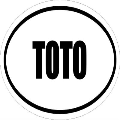 Beach Graphic Pros 6" Printed Euro Style Oval TOTO Decal Sticker dcor Impact Font Style.
