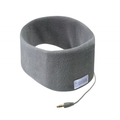 SleepPhones Classic Headphones | Ultra Thin Speakers in Lightweight & Comfortable Headband | 4 Foot Braided Cable Connects to Audio Devices | Best for Insomnia | (Small, Soft Gray Fleece)