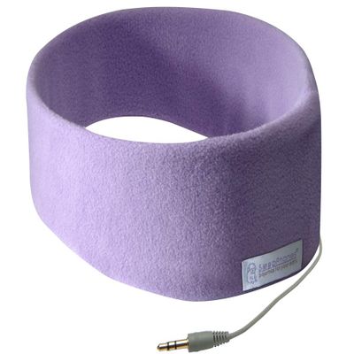 SleepPhones Classic Headphones | Ultra Thin Speakers in Lightweight & Comfortable Headband | 4 Foot Braided Cable Connects to Audio Devices | Best for Insomnia | (Large, Quiet Lavender Fleece)