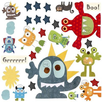 Monsters Wall Decals stickers for kids room