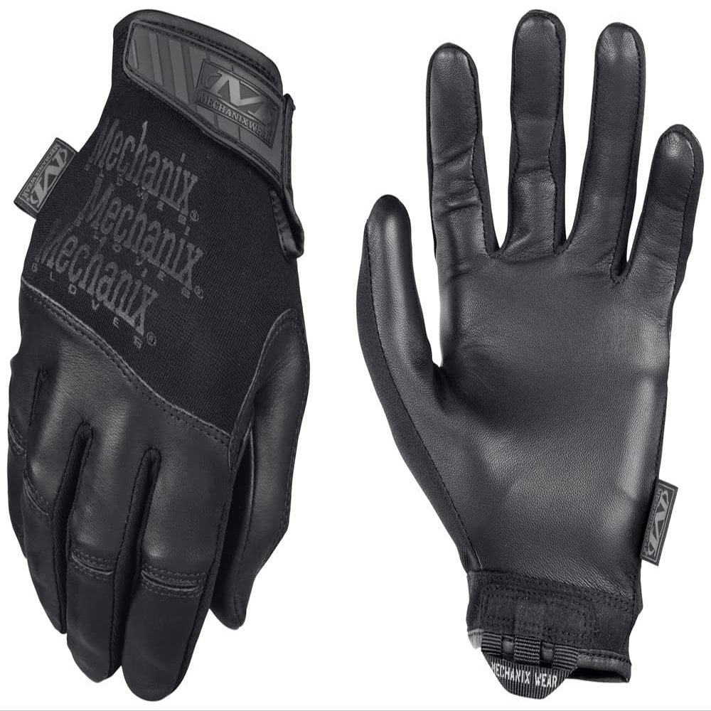 Mechanix Wear Tactical Specialty Recon Gloves - Heavy Duty - Slim-Fitting Leather Work Gloves - Touchscreen Compatible - Machine Washable - Small - Covert Black