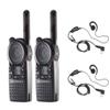 2 Pack of Motorola CLS1110 Radios with 2 Push To Talk (PTT) HKLN4604 earpieces. view 1