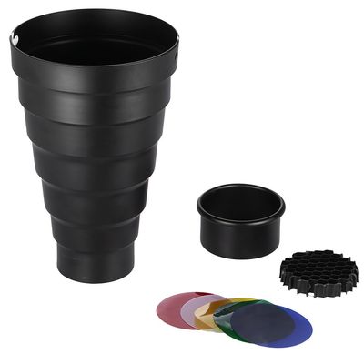 Andoer Elinchrom Snoot + Honeycomb Grid + Color Filters for Impact EX/Calumet Genesis/ Interfit EX Flash Strobe