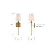 Savoy House 9-302-1-322 Monroe Bohemian Vintage Soft White Fabric Wall Sconce, 1-Light 60 Watt, 20" H x 5" W, Warm Brass view 3