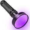 Kobra UV Black Light Flashlight 395nm - 100 LED Portable UV Light & Black Light for Pet Urine Detection - Home or Hotel Bed Bugs, Leaks & Counterfeit Money Inspection - 18W, (Black) view 1