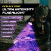 Kobra UV Black Light Flashlight 395nm - 100 LED Portable UV Light & Black Light for Pet Urine Detection - Home or Hotel Bed Bugs, Leaks & Counterfeit Money Inspection - 18W, (Black) view 2