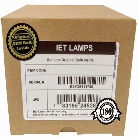 IET Lamps Genuine OEM Replacement Lamp for Epson EB-X10LW Projector (Power by Osram)