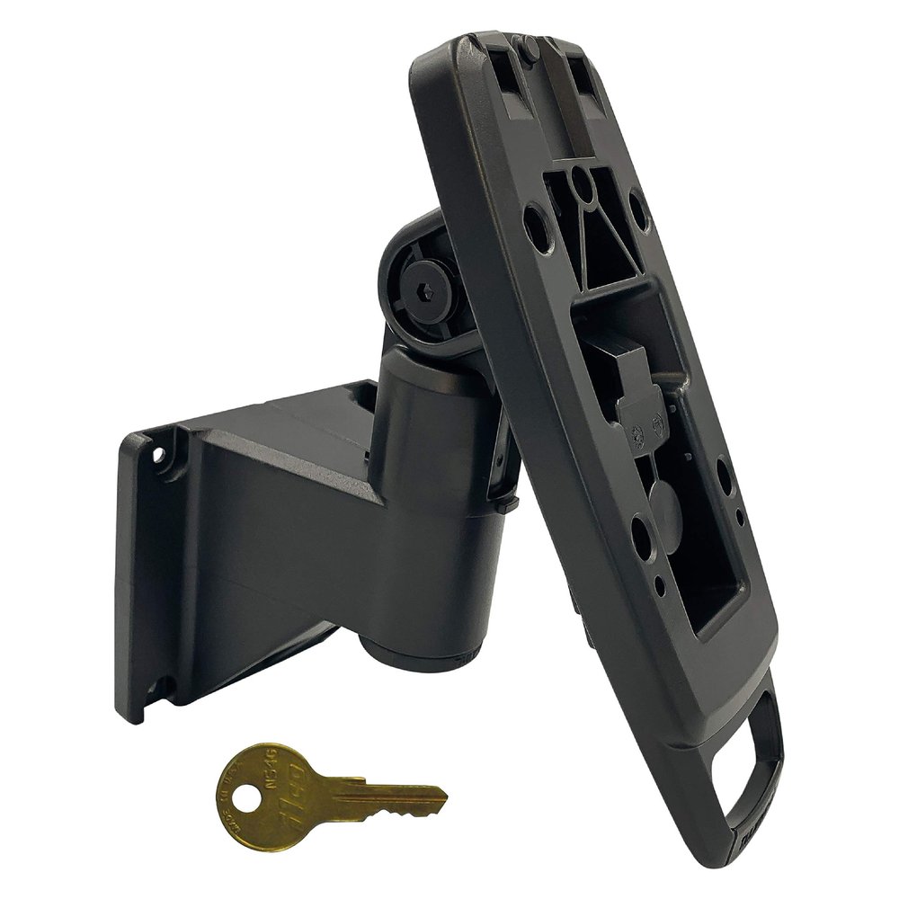 ENS Tailwind Vx805/Vx820 7" Latch and Lock Wall Mount PIN Pad Stand - Adhesive Installation, Black