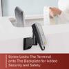 ENS Tailwind Vx805/Vx820 7" Latch and Lock Wall Mount PIN Pad Stand - Adhesive Installation, Black view 4