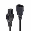 Lindy 2m Hot Conditioned Extension Cable - IEC C14 to IEC C15 Power Lead - Black view 1