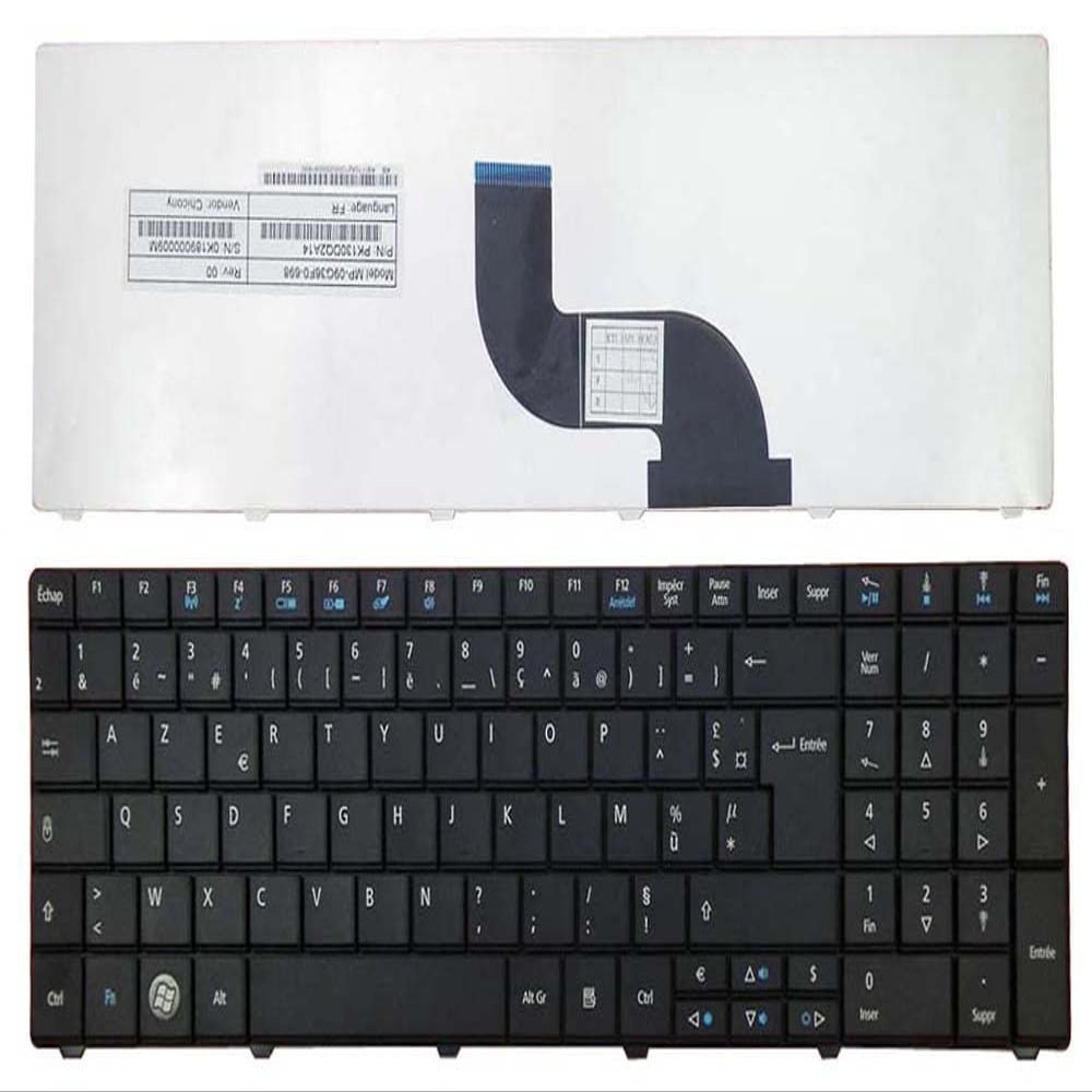 Power4Laptops French Layout Black Replacement Laptop Keyboard Compatible with Acer Aspire E1-521