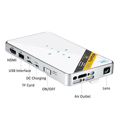 1080P HD DLP Led Mini Projector for Smartphone Home Theater Mini Portable Latest Projector Mobile Phone