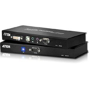 Aten CE600 KVM Console/Extender. DVI KVM EXTENDER SINGLE LINK WITH AUDIO SERIAL SUPPORT KVM-SW. 1Computer(s) - 1 - 1 x DVI-D Video, 1 x Type B USB - Rack-mountable by ATEN