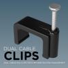 THE CIMPLE CO Dual Coaxial Cable Clips 1/2 in - Indoor/Outdoor Cable Fasteners for Coax, Ethernet, CAT, Wires, and Tubing - Twin Wire Clips with Nails 1/2 Inch (12 mm) - 100 PCS, Black view 2