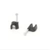 THE CIMPLE CO Single Coaxial Cable Clips 1/4 in - Indoor/Outdoor Cable Fasteners for Coax, Ethernet, CAT, Wires, and Tubing - Wire Clips with Nails 1/4 Inch (6mm) - 100 PCS, Black view 1