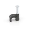 THE CIMPLE CO Single Coaxial Cable Clips 1/4 in - Indoor/Outdoor Cable Fasteners for Coax, Ethernet, CAT, Wires, and Tubing - Wire Clips with Nails 1/4 Inch (6mm) - 100 PCS, Black view 3