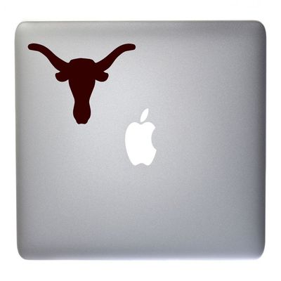 Longhorn Texas Pride Vinyl Decal for MacBook, Laptop or Other Device 5 Inch (Brown)